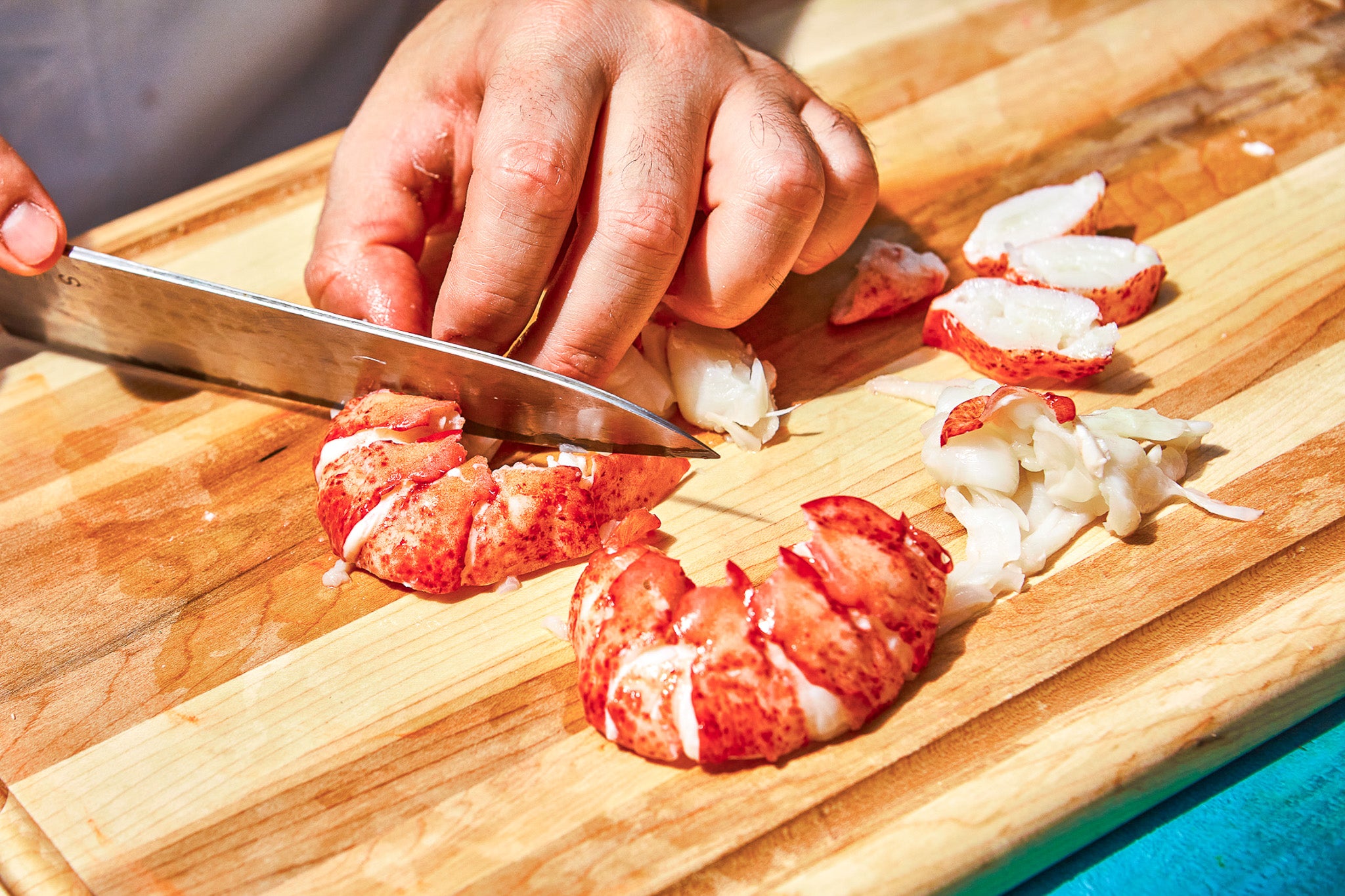 Fresh cooked lobster meat
