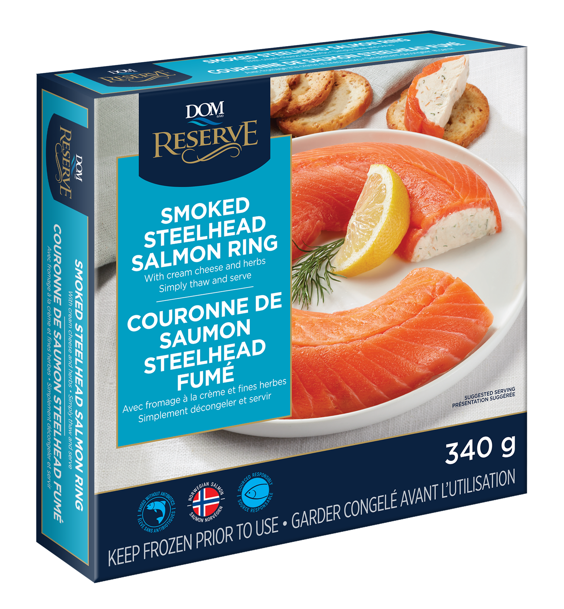 DOM RESERVE Smoked Norwegian Salmon Ring - 340 gr