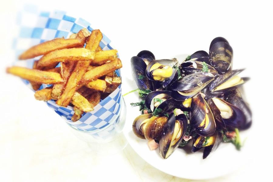 Moules aux algues