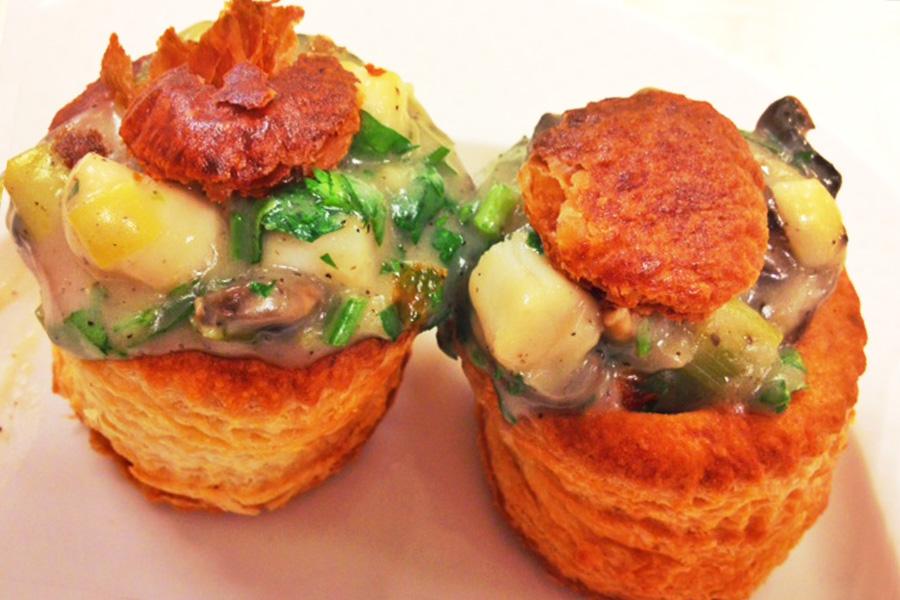 Vol-au-vent aux pétoncles de baie