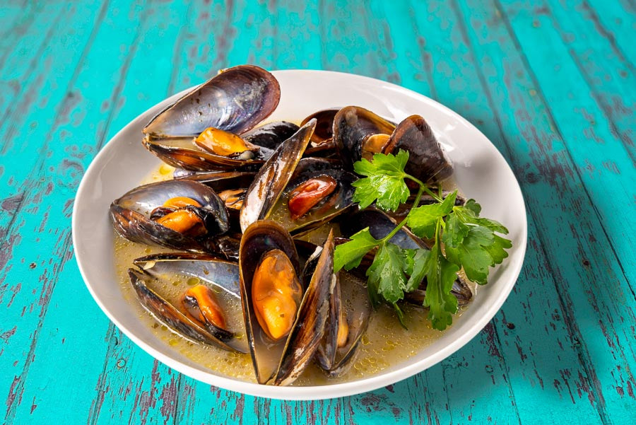 plateau de moules marinière